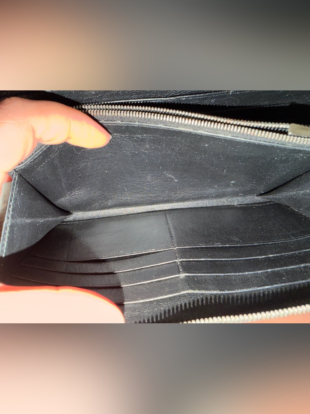 Authentic Balenciaga Black Leather Zip Wallet - Picture 6 of 7